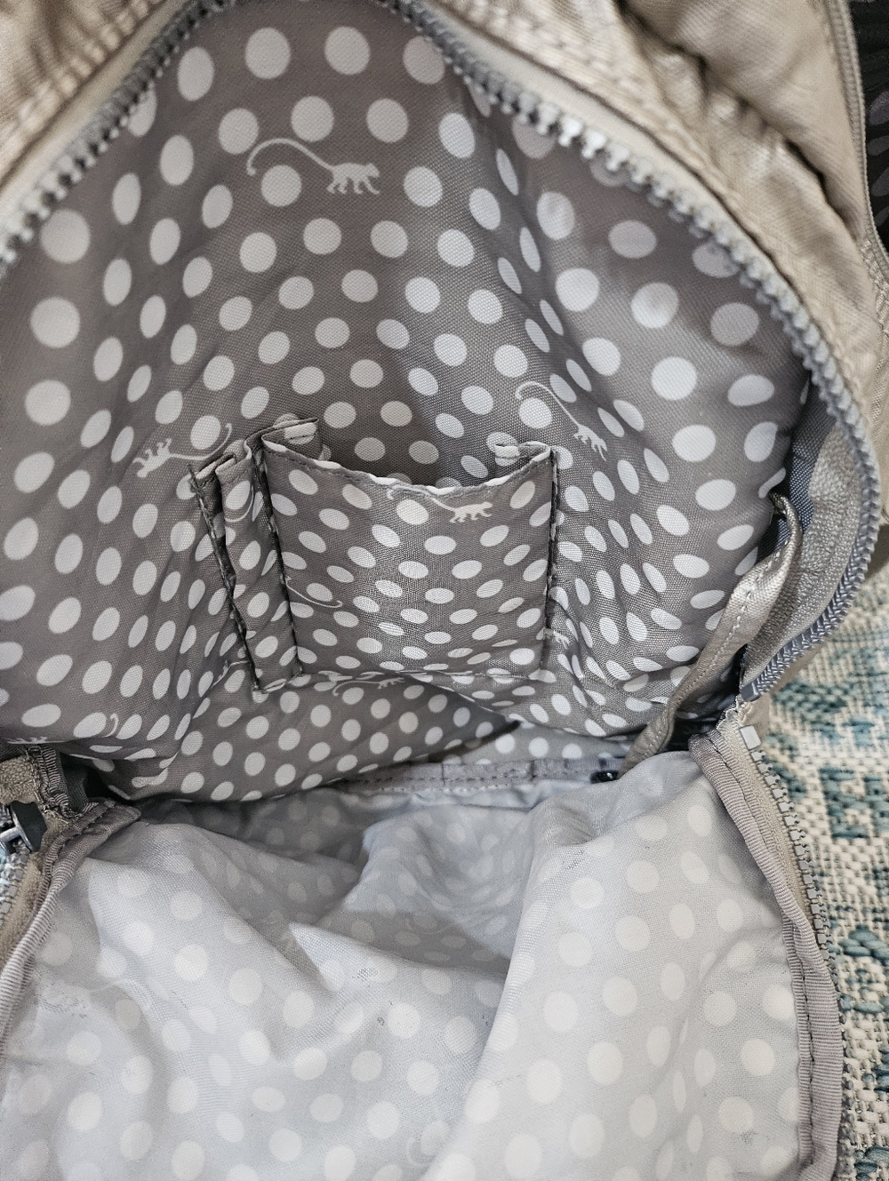 Kipling Backpack In Silver/Gray - Picture 8 of 11